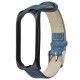 2-In-1 Comfortable Lightweight with Plating Watch Case Denim Texture PU Leather Watch Band Strap Replacement for Xiaomi Mi Band 6 / Mi Band 5 Non-Original