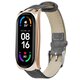 2-In-1 Comfortable Lightweight with Plating Watch Case Denim Texture PU Leather Watch Band Strap Replacement for Xiaomi Mi Band 6 / Mi Band 5 Non-Original