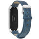 2-In-1 Comfortable Lightweight with Plating Watch Case Denim Texture PU Leather Watch Band Strap Replacement for Xiaomi Mi Band 6 / Mi Band 5 Non-Original