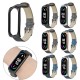 2-In-1 Comfortable Lightweight with Plating Watch Case Denim Texture PU Leather Watch Band Strap Replacement for Xiaomi Mi Band 6 / Mi Band 5 Non-Original