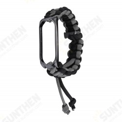 2-In-1 with Plating Watch Case Adjustable Nylon Rope Weave Watch Band Strap Replacement for Xiaomi Mi Band 6 / Mi Band 5 Non-Original 2-In-1 with Plating Watch Case Adjustable Nylon Rope Weave Watch Band Strap Replacement for Xiaomi Mi Band 6 / Mi Band 5 Non-Original