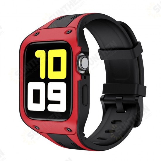 2 in 1 Sport Casual Shockproof Protective Case with TPU Watch Band Strap Replacement for Apple Watch Series 42 / 44mm