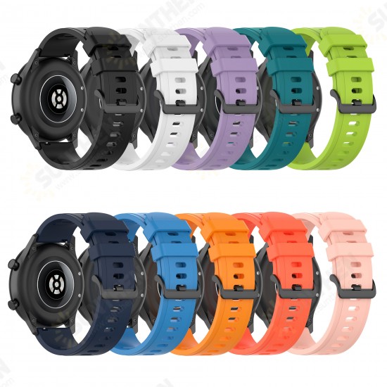 20/22mm Pure Color Sweatproof Soft Silicone Watch Band Strap Replacement for Garmin Vivowatch