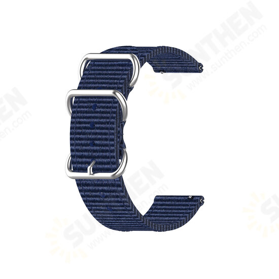 20/22mm Width Breathable Sweatproof Nylon Canvas Watch Band Strap Replacement for HuWatch GT3/2