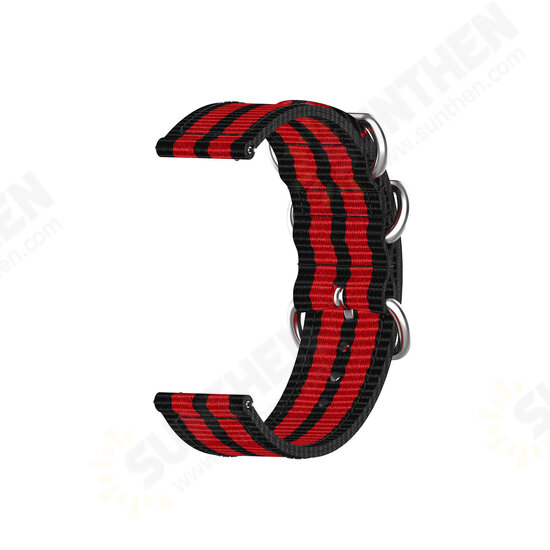 20/22mm Width Breathable Sweatproof Nylon Canvas Watch Band Strap Replacement for HuWatch GT3/2