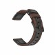 20/22mm Width Canvas Nylon Woven + Leather Watch Band Strap Replacement for Samsung Gear S3 Huawei