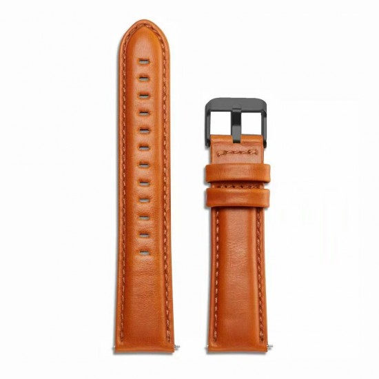 20/22mm Width Casual Genuine Leather Watch Band Strap Replacement for Samsung Galaxy Watch 3 41/ 45mm HuWatch GT