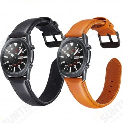 20/22mm Width Casual Genuine Leather Watch Band Strap Replacement for Samsung Galaxy Watch 3 41/ 45mm HuWatch GT