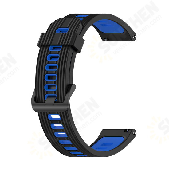 20/22mm Width Comfortable Breathable Sweat proof Soft Silicone Watch Band Strap Replacement for HuWatch GT Runner/ HuWatch GT3