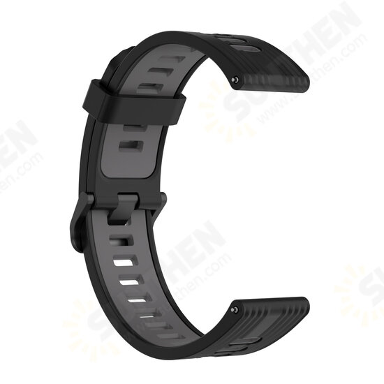 20/22mm Width Comfortable Breathable Sweat proof Soft Silicone Watch Band Strap Replacement for HuWatch GT Runner/ HuWatch GT3