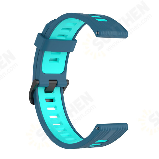 20/22mm Width Comfortable Breathable Sweat proof Soft Silicone Watch Band Strap Replacement for HuWatch GT Runner/ HuWatch GT3