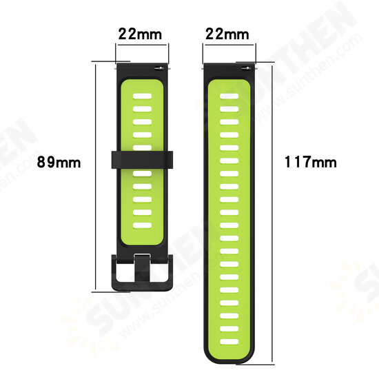 20/22mm Width Comfortable Breathable Sweatproof Soft Silicone Watch Band Strap Replacement for Huami Amazfit GTS3/ GTR 3 Pro