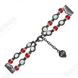 20/22mm Width Ethnic Style Luminous Elastic Women Watch Band Strap Replacement for Samsung Galaxy Watch3 41mm R840/ 45mm R850/ Gear S3/ Active/ Galaxy Watch 42mm/ 46mm