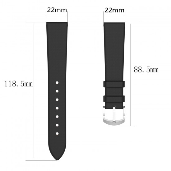 20/22mm Width Genuine Leather Watch Band Strap Replacement for HuWatch GT3 42mm/ 46mm