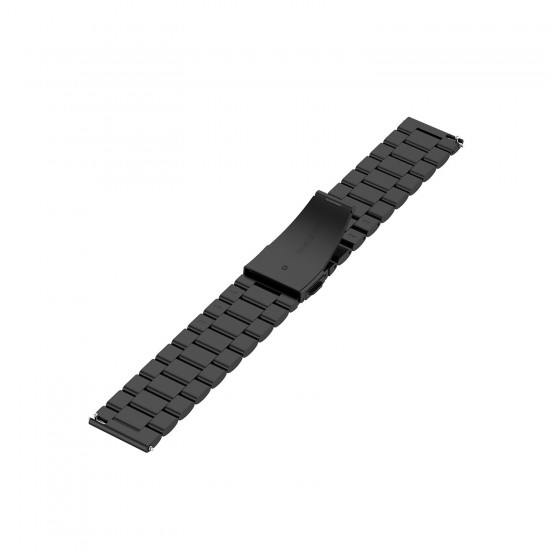 20/22mm Width Universal Bussiness Stainless Steel Watch Band Strap Replacement for Samsung Galaxy watch3 41mm R840 / 45mm R850 Steel