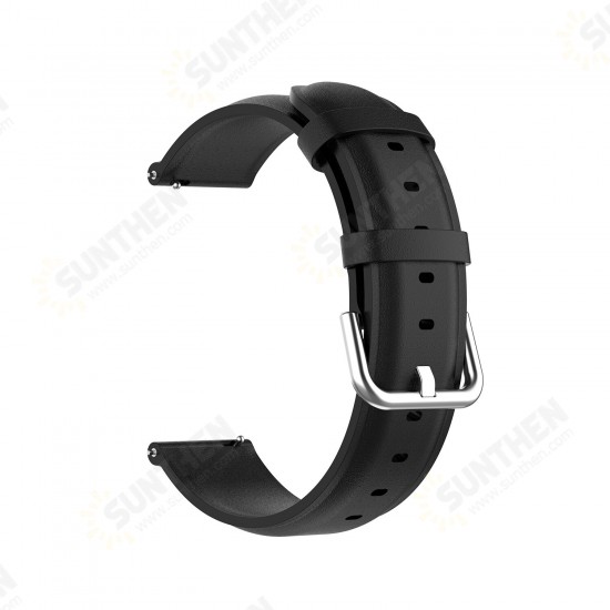 20/22mm Width Universal Casual PU Leather Watch Band Strap Replacement for Samsung Galaxy watch3 41mm R840 / 45mm R850 Huami Amazfit BIP