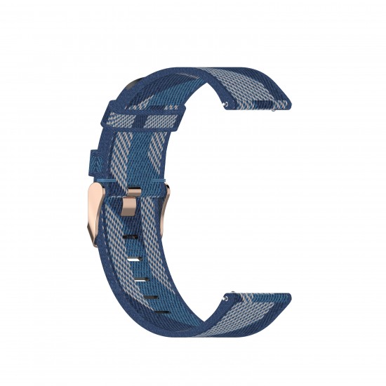 20/22mm Width Universal Casual Split Color Denim Canvas Sweatproof Watch Band Strap Replacement for Samsung Galaxy watch3 41mm R840 / 45mm R850 Huami Amazfit GTS