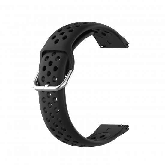 20/22mm Width Universal Pure Sports Dot Pattern Soft Silicone Watch Band Strap Replacement for Samsung Galaxy watch3 41mm R840 / 45mm R850 Huami Amazfit GTS