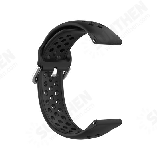 20/22mm Width Universal Pure Sports Dot Pattern Soft Silicone Watch Band Strap Replacement for Samsung Galaxy watch3 41mm R840 / 45mm R850 Huami Amazfit GTS