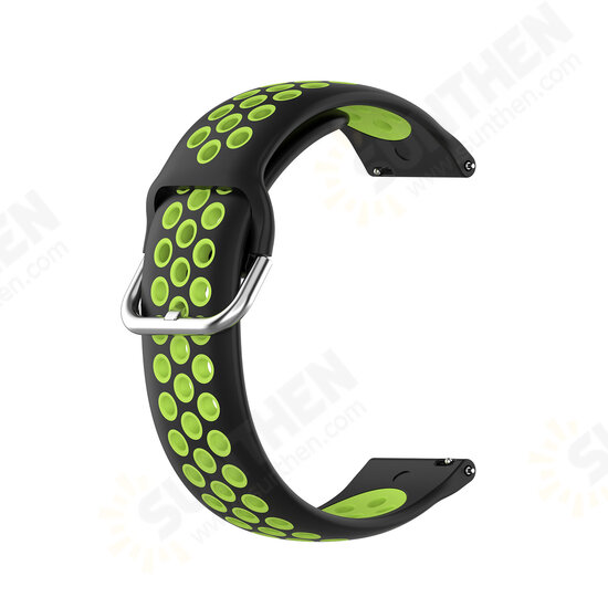 20/22mm Width Universal Sports Dot Pattern Soft Silicone Watch Band Strap Replacement for Samsung Galaxy watch3 41mm R840 / 45mm R850 Huami Amazfit GTS