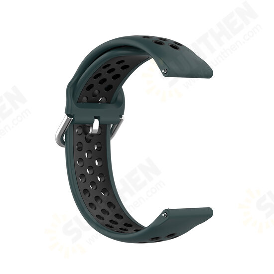 20/22mm Width Universal Sports Dot Pattern Soft Silicone Watch Band Strap Replacement for Samsung Galaxy watch3 41mm R840 / 45mm R850 Huami Amazfit GTS