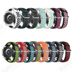 20/22mm Width Universal Sports Dot Pattern Soft Silicone Watch Band Strap Replacement for Samsung Galaxy watch3 41mm R840 / 45mm R850 Huami Amazfit GTS