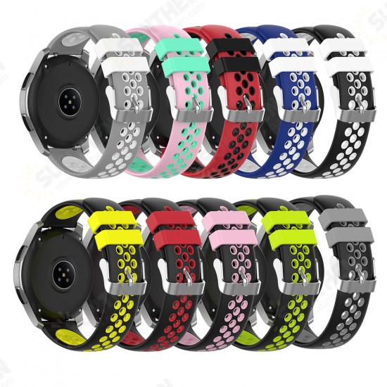 20/22mm Width Universal Sports Dot Pattern Soft Silicone Watch Band Strap Replacement for Samsung Galaxy Watch3 42mm / 46mm / Galaxy Watch Gear S3