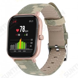20MM Nylon Canvas Genuine Leather Watch Band For Amazfit GTS 20MM Nylon Canvas Genuine Leather Watch Band For Amazfit GTS
