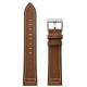 20MM Universal Silver Clasp Leather Watch Band Strap Replacement for Samsung Galaxy Watch4 Classic