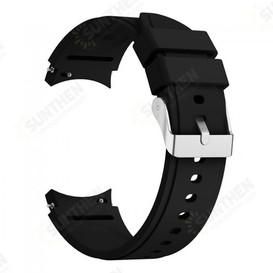 20MM Universal Sweatproof Soft Silicone Watch Band Strap Replacement for Samsung Watch4 42MM/46MM Galaxy Watch Active