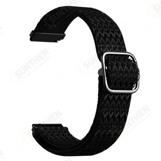 20mm Nylon Diamond Pattern Elastic Cloth Watch Band Strap Replacement for Samsung Galaxy Watch 4 40MM/44MM / Watch 4 Classic 42MM/46MM