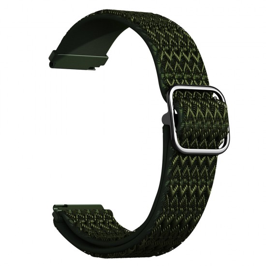 20mm Nylon Diamond Pattern Elastic Cloth Watch Band Strap Replacement for Samsung Galaxy Watch 4 40MM/44MM / Watch 4 Classic 42MM/46MM