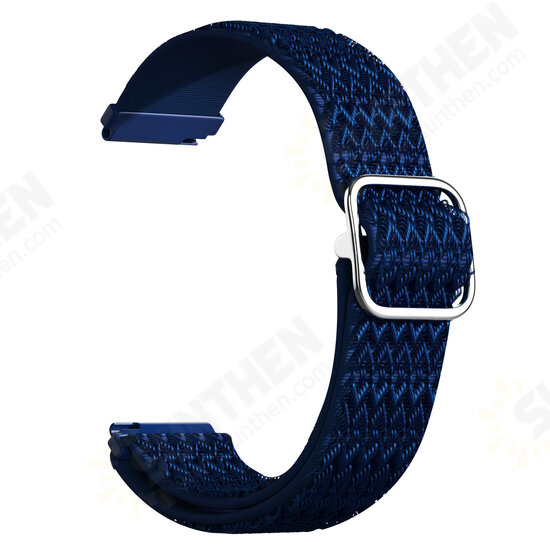 20mm Nylon Diamond Pattern Elastic Cloth Watch Band Strap Replacement for Samsung Galaxy Watch 4 40MM/44MM / Watch 4 Classic 42MM/46MM