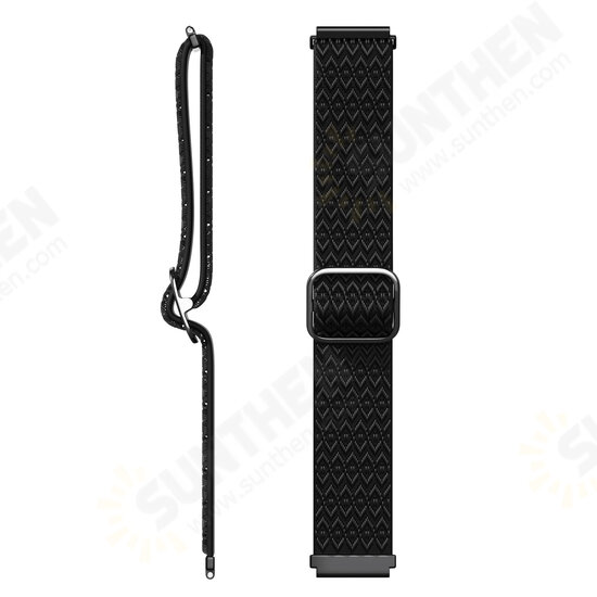 20mm Nylon Diamond Pattern Elastic Cloth Watch Band Strap Replacement for Samsung Galaxy Watch 4 40MM/44MM / Watch 4 Classic 42MM/46MM