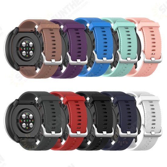 20mm Silicone Texture Multi-color Replacement Strap Smart Watch Band For POLAR Ignite