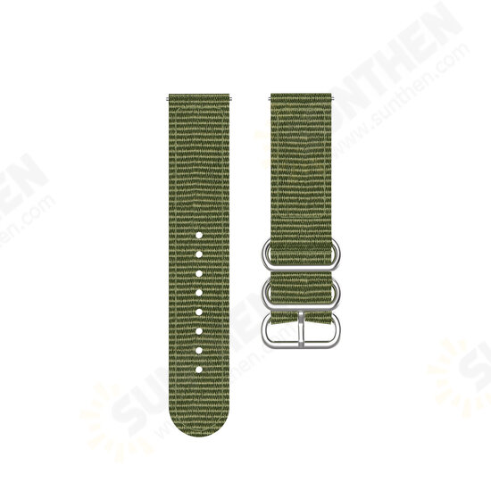 20mm Universal Colorful Pattern Canvas Watch Band Strap Replacement for Samsung Galaxy Watch 4 40MM/44MM / Watch 4 Classic 42MM/46MM