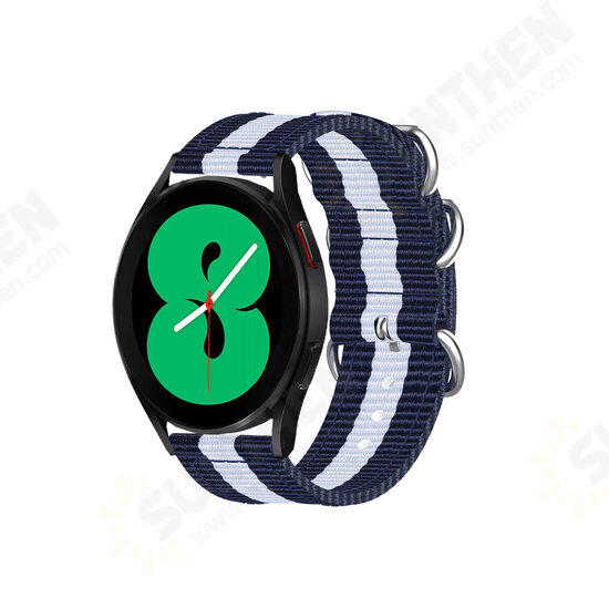 20mm Universal Colorful Pattern Canvas Watch Band Strap Replacement for Samsung Galaxy Watch 4 40MM/44MM / Watch 4 Classic 42MM/46MM