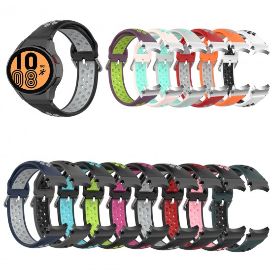 20mm Universal Colorful Silicone Watch Band Strap Replacement for Samsung Watch 4 40MM/44MM / Watch 4 Classic 42MM/46MM