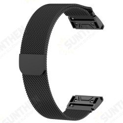 20mm/22mm/26mm Width Magnetic Elastic Milan Stainless Steel Watch Band Strap Replacement for Garmin Forerunner 945 / Forerunner 935 / Fenix 5 / Fenix5S / Fenix5x 20mm/22mm/26mm Width Magnetic Elastic Milan Stainless Steel Watch Band Strap Replacement for Garmin Forerunner 945 / Forerunner 935 / Fenix 5 / Fenix5S / Fenix5x