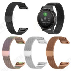 20mm/22mm/26mm Width Magnetic Elastic Milan Stainless Steel Watch Band Strap Replacement for Garmin Forerunner 945 / Forerunner 935 / Fenix 5 / Fenix5S / Fenix5x 20mm/22mm/26mm Width Magnetic Elastic Milan Stainless Steel Watch Band Strap Replacement for Garmin Forerunner 945 / Forerunner 935 / Fenix 5 / Fenix5S / Fenix5x