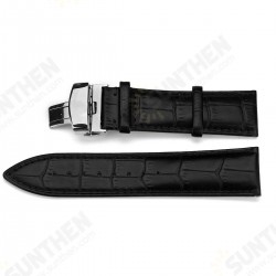 22-24mm Width Butterfly Buckle Genuine Leather Watch Band Strap Replacement 22-24mm Width Butterfly Buckle Genuine Leather Watch Band Strap Replacement