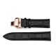 22-24mm Width Butterfly Buckle Genuine Leather Watch Band Strap Replacement