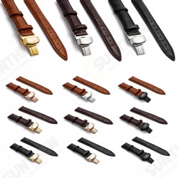 22-24mm Width Butterfly Buckle Genuine Leather Watch Band Strap Replacement 22-24mm Width Butterfly Buckle Genuine Leather Watch Band Strap Replacement