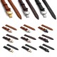22-24mm Width Butterfly Buckle Genuine Leather Watch Band Strap Replacement
