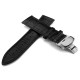 22-24mm Width Butterfly Buckle Genuine Leather Watch Band Strap Replacement