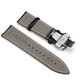 22-24mm Width Butterfly Buckle Genuine Leather Watch Band Strap Replacement