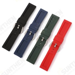 22/24/26mm Width Universal Pure Soft Rubber Watch Band Strap Replacement for Samsung Galaxy Watch 3 41mm / Gear S3 / Honor Magic / Vivoactive 4