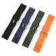 22/24mm Width Universal Pure Soft Rubber Watch Band Strap Replacement for Samsung Galaxy Watch 3 41mm / Gear S3 / Honor Magic / Vivoactive 4