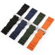 22/24mm Width Universal Pure Soft Rubber Watch Band Strap Replacement for Samsung Galaxy Watch 3 41mm / Gear S3 / Honor Magic / Vivoactive 4