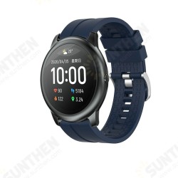 22mm Checked Elegant Silicone Strap Smart Watch Band For Xiaomi Solar Non-original